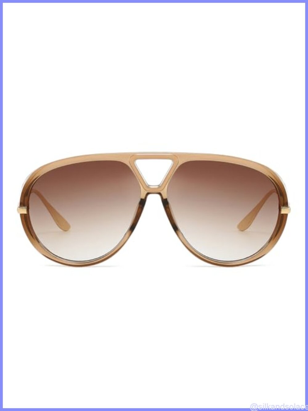 Oversized Aviator Sunglasses Shield Full Frame Gradient Lens UV400